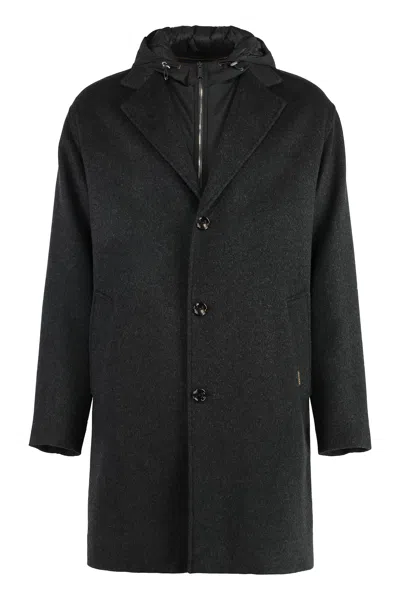 Moorer Pintori Wool And Cashmere Coat In Grey
