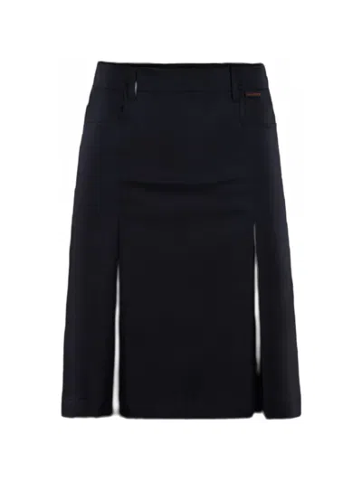 Moorer Pleated Skort In Blue