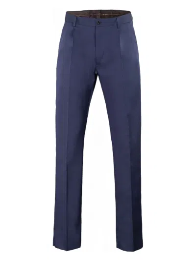 Moorer Pleated Tailored Trousers In Blue