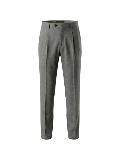 Moorer Pleated Wool Trousers In Gray