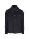 Moorer Pocket Button-up Jacket In Blue
