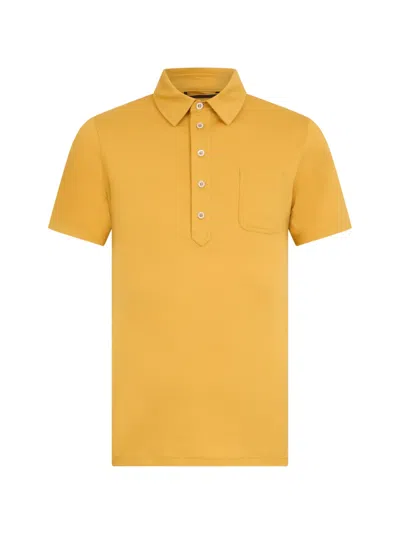 Moorer Pocket Polo Shirt In Yellow
