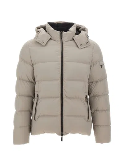 Moorer Pocket-sleeve Padded Jacket In Neutral