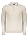 Moorer Chic Light Sweater With Polo Collar In Neutral