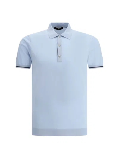 Moorer Polo Shirts In Blue