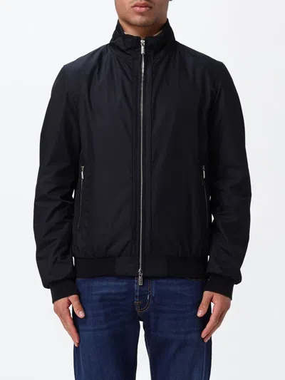 Moorer Polyester Bomber Jacket In Black