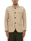 Moorer Port-sac Military-style Button-up Jacket In Neutral