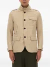 Moorer Port-sac Military-style Button-up Jacket In Neutral