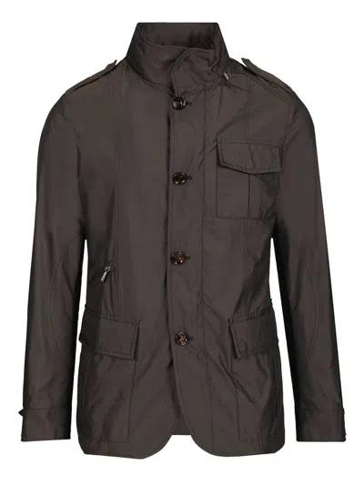 Moorer Porto Km Jackets Black In Gray