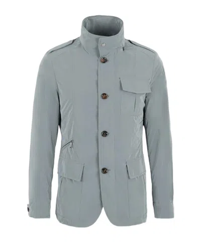 Moorer Porto Os Hooded Field Jacket In Green