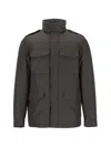 Moorer Buttoned Pocket Jacket In Gray