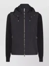 Moorer Puffer Jackets With Hood And Side Pockets In Blue
