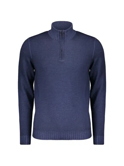 Moorer Quarter-zip Virgin-wool Sweater In Multi