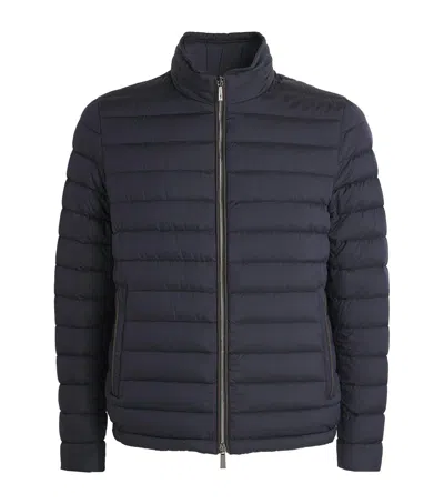 Moorer Quilted Alec-s3c Puffer Jacket In Blue