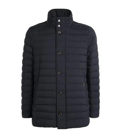 Moorer Quilted Aloisio Jacket In Blue