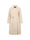 Moorer Quilted Belted Coat In Multi