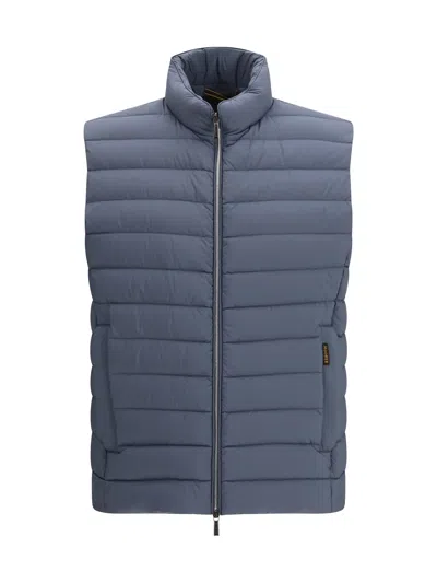 Moorer Quilted Boudin Padding Gilet In Gray