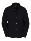 Moorer Quilted Buttoned-up Blazer In Black