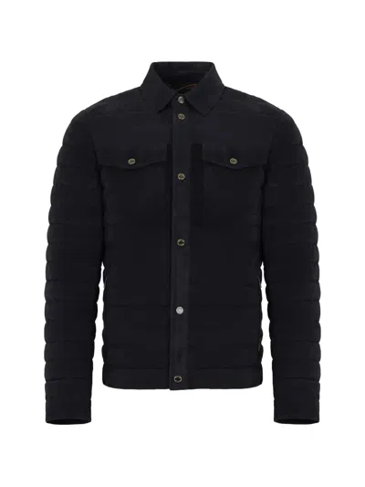 Moorer Quilted Button-front Jacket In Multi