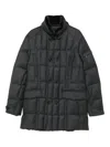 Moorer Quilted Double-breasted Jacket In Gray