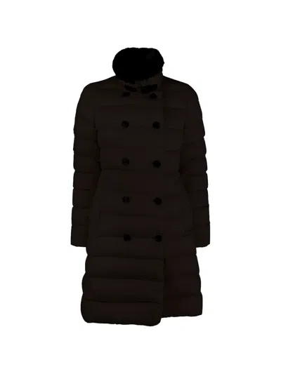 Moorer Quilted Double-breasted Puffer Jacket In Brown