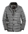 Moorer Quilted Down Blazer In Gray