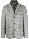 Moorer Quilted Down Blazer In Grau