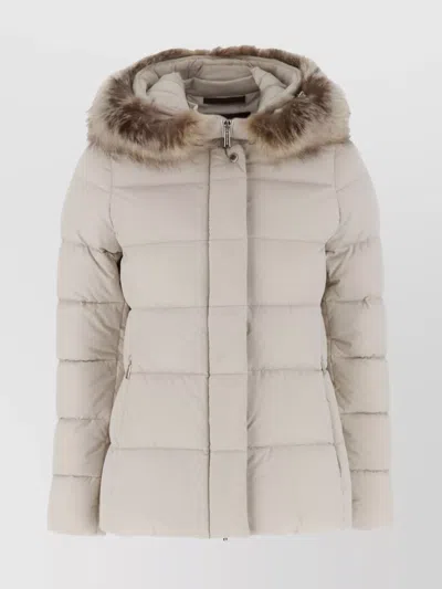 MOORER QUILTED DOWN JACKET DETACHABLE HOOD