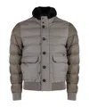 Moorer Fantoni Quilted Bomber Jacket In Gray