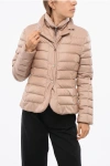 Moorer Quilted Elli Down Jacket With Removable Chest Piece In Gold