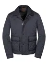 Moorer Quilted Flap-pocket Jacket In Blue