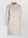 Moorer Quilted High Collar Long Jackets