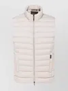 Moorer Quilted High Collar Sleeveless Jacket With Pockets