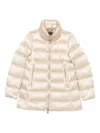Moorer Quilted High-neck Jacket In Pink