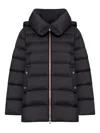 Moorer Quilted Hooded Jacket In Black