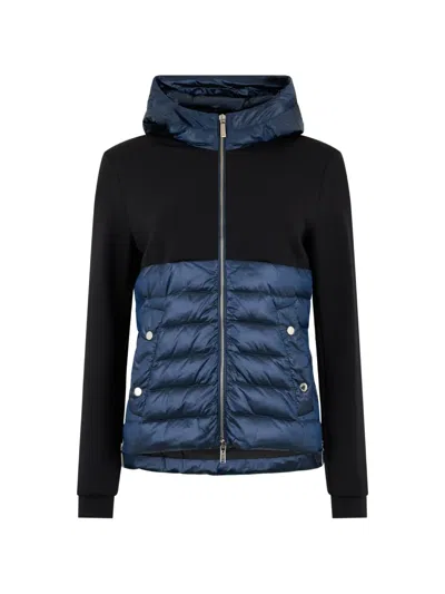 Moorer Quilted Hooded Jacket In Black