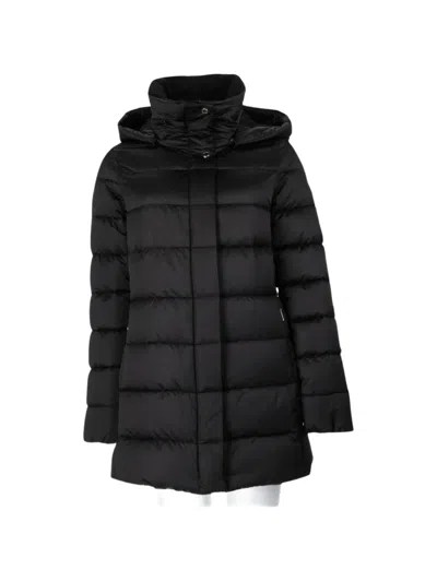 Moorer Quilted Hooded Jacket In Black