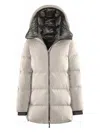Moorer Quilted Hooded Jacket In Neutral