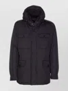 Moorer Quilted Hooded Jacket Removable Hood In Black