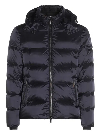 Moorer Padded Jackets With Hood And Side Pockets In Gray