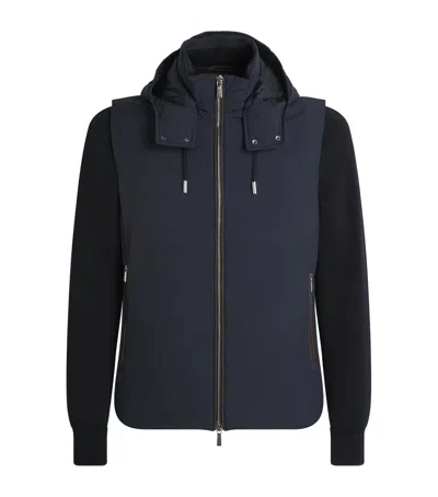 Moorer Quilted Hybrid Jacket In Multi