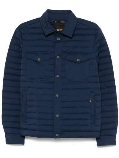 Moorer Quilted Jacket In 蓝色