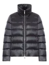 Moorer Short Quilted Down Jacket With High Collar In Black