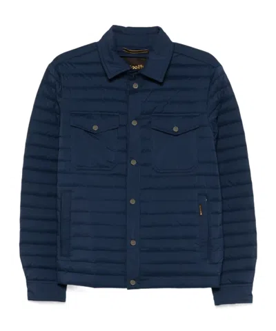 Moorer Quilted Jacket In Blue