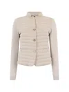 Moorer Quilted Jacket In Neutral
