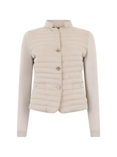 Moorer Quilted Jacket In Neutral