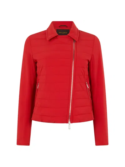 Moorer Quilted Jacket In Red