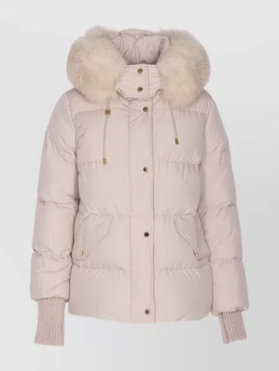 Moorer Quilted Jacket With Removable Fur Hood