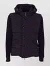 Moorer Quilted Knitted Long Sleeves Jacket In Blue