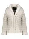 Moorer Quilted-pattern Puffer Jacket In White